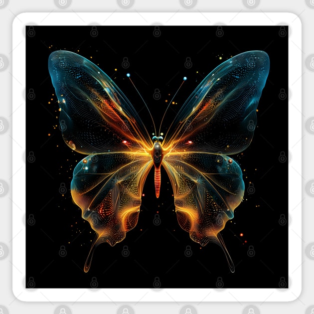 Radiowave Butterfly - Colorful & Elegant Sticker by TuncGK
